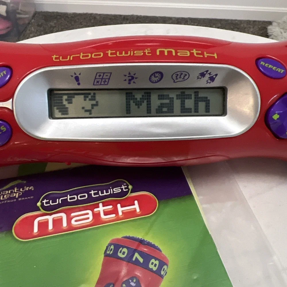 LeapFrog Turbo Twist Math Quantum Leap Red Handheld Learning Game Grades 3 & 4